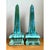 Vintage Blue Glazed Ceramic Obelisks For Sale - Image 10 of 12