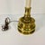 Metal Mid-Century French Regency Neoclassical Candlestick Table Lamp & Reptile Embossed Black Shade For Sale - Image 7 of 13