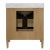 2020s Matthew Izzo Home Odin 30.5" Fluted Cerused Oak, Two Drawer, Single Sink Bathroom Vanity - Carrara Marble Top, Porcelain Sink, Brass Hardware For Sale - Image 5 of 6