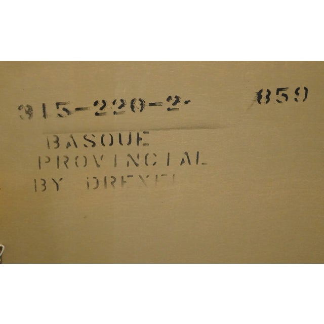 Drexel Furniture Basque Provincial Collection Solid Maple French Inspired 45" Scalloped Dresser / Wall Mirror 315-220-2 For Sale In Kansas City - Image 6 of 7