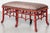 Chinoiserie Vintage Faux Bamboo Pagoda Bench For Sale - Image 3 of 8