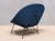 1950s Kosmos Lounge Chair in Teal Pierre Frey Bouclé by Augusto Bozzi for Saporiti, 1950s For Sale - Image 5 of 16