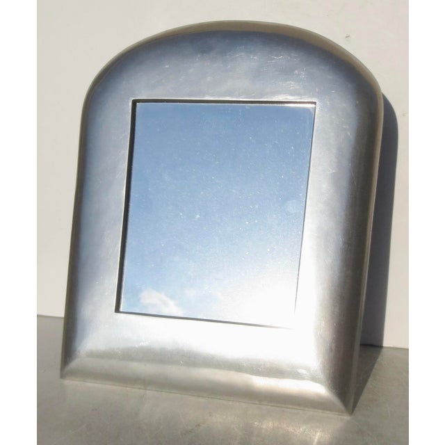 Vintage late 20th retro-style photo frame., now with mirror in the window. Designed as early Deco industrial form and...