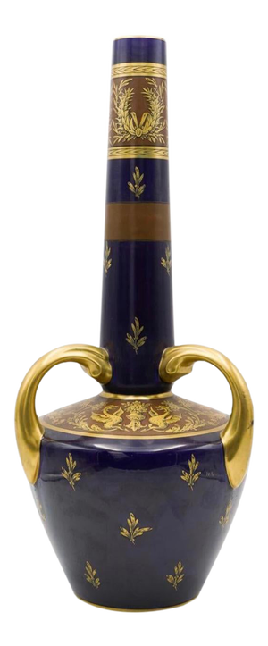 Antique French Faience De Tours Porcelain Vase