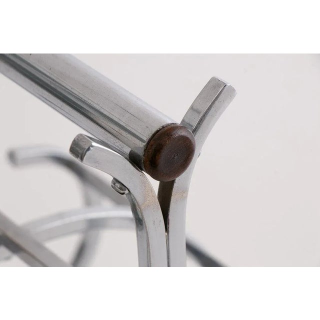 French Art Deco Jacques Adnet Wine Carrier in Chrome, 1930 For Sale - Image 6 of 7