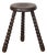 1950s Tall French Wood Tripod Stool For Sale