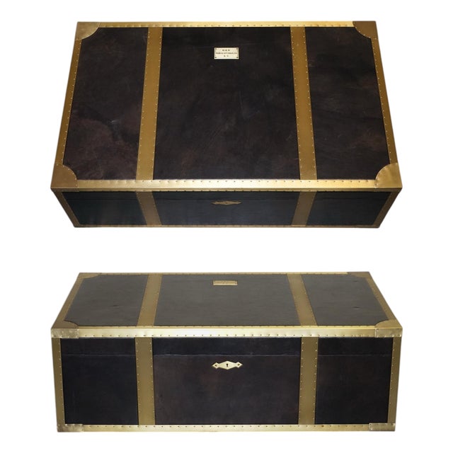 Cumberland Coffee Table with Red Velvet Lining from Timothy Oulton For Sale