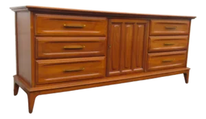 Mid 20th Century Modern Long Dresser Sideboard Bathroom Vanity 6221