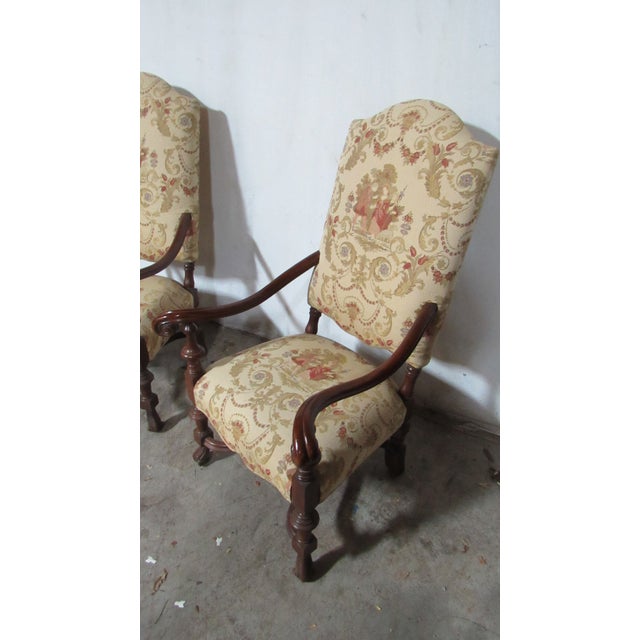 Southwood & Co. 1980s Pair of Southwood French Decorative Club Arm Chairs For Sale - Image 4 of 14