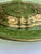Green Vintage Mid-Century Green Glass Platter With Gold Scrollwork For Sale - Image 8 of 10