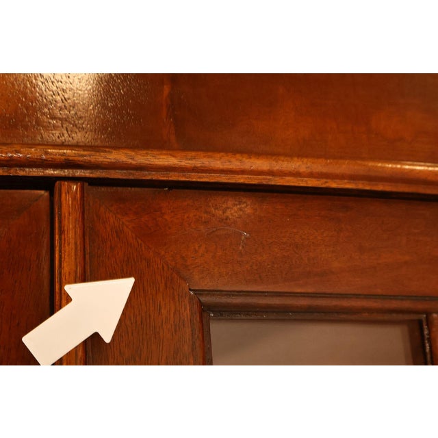 Baker Georgian Style Mahogany Bowfront China Cabinet For Sale - Image 14 of 18