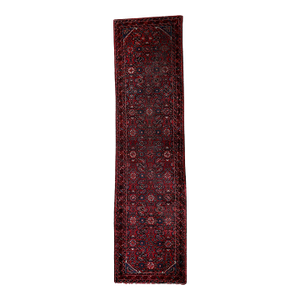 1920s, Distressed Antique Persian Hamadan Runner 2.8' X 9.11'