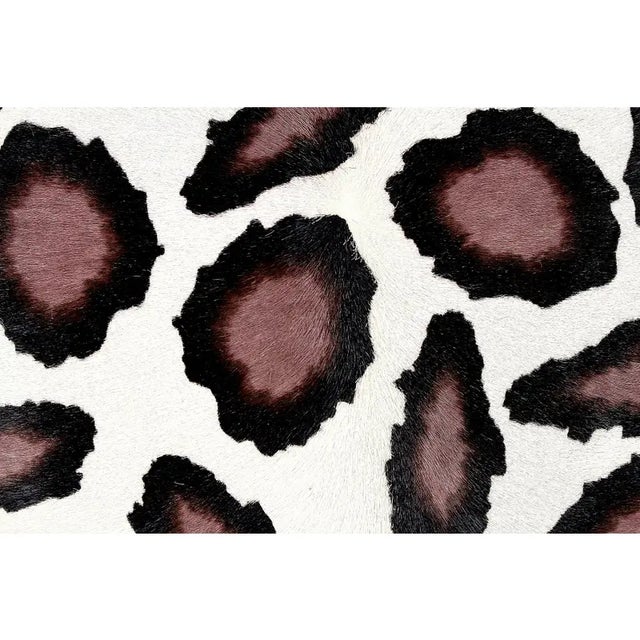 1990s Animal Print Hair on Hide Pillow Cover With Piping For Sale - Image 5 of 12