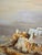 Metal Roland Partos Large Acrylic on Canvas Painting of the Parthenon in Greece For Sale - Image 7 of 11