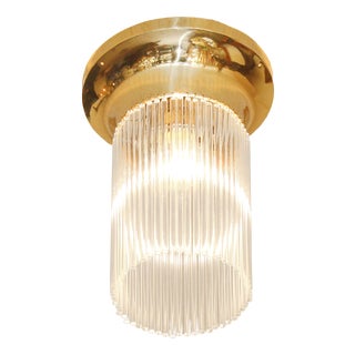 Art Nouveau Art Deco Glass Ceiling Lamp, 1890s For Sale