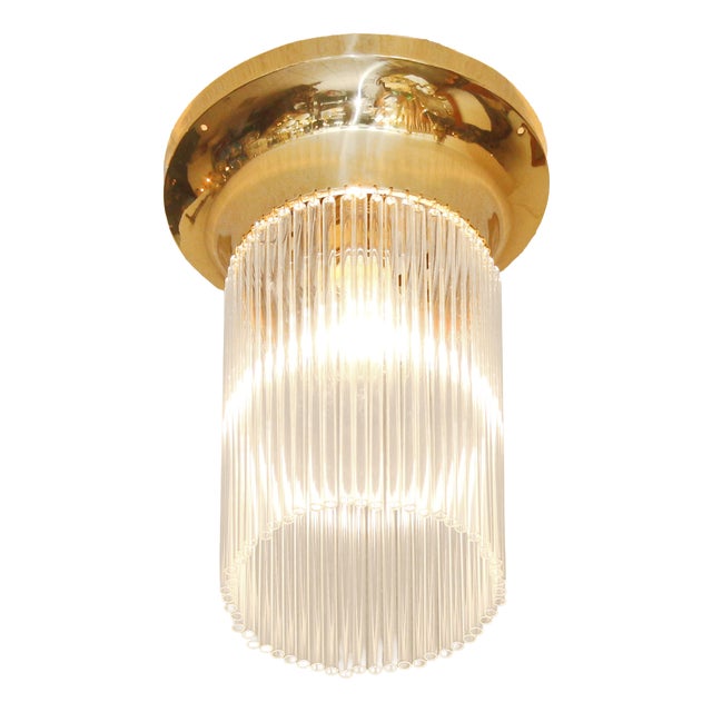 Art Nouveau Art Deco Glass Ceiling Lamp, 1890s For Sale