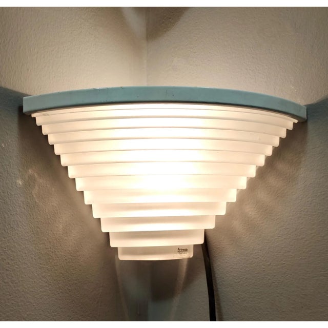 Metal Vintage Egisto Corner Sconces by Angelo Mangiarotti for Artemide, 1980s, Set of 2 For Sale - Image 7 of 13