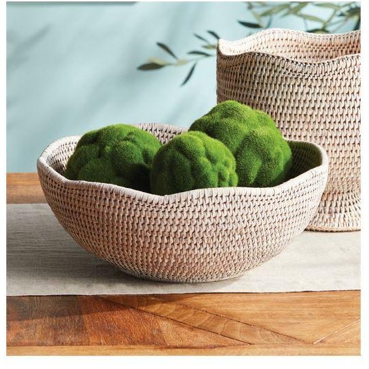 From the signature tight weave to the natural whitewash finish, Burmese artistry is truly exceptional. The scalloped edge...