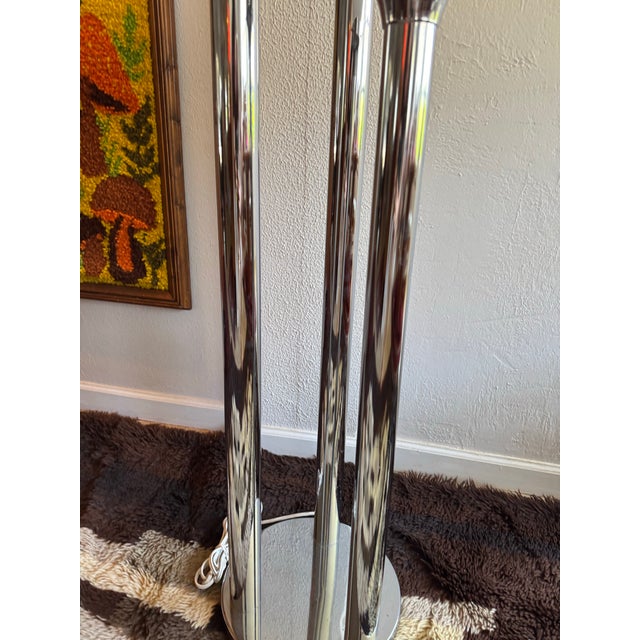 Vintage Mid‑Century Modern Chrome Floor Lamp For Sale In Naples, FL - Image 6 of 12