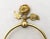 Charming French mid-century rose towel ring in gilded bronze and brass C1950.