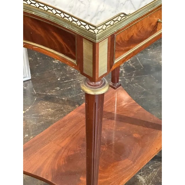 Mid 20th Century Mid Century Directoire Style Mahogany and Brass Console For Sale - Image 5 of 7