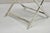Metal Late 20th Century Modern Chrome Frame X-Form Metal Curule Stool With Cowhide Upholstery For Sale - Image 7 of 7