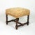 1900 - 1909 French Baroque Style Upholstered Walnut Stool With Carved Barley Twist Legs and H-Stretcher, Circa 1900 For Sale - Image 5 of 5