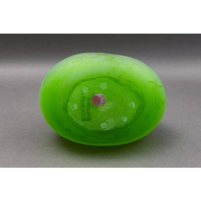 Glass Vintage Mid-Century Gino Cenedese Signed Vetri Murano Italian Scavo Glass Vase For Sale - Image 7 of 8