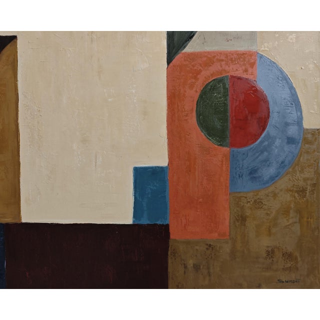2020s Attraction, Contemporary Geometric Abstract Oil Painting, Framed by Sophie Dumont For Sale - Image 5 of 9