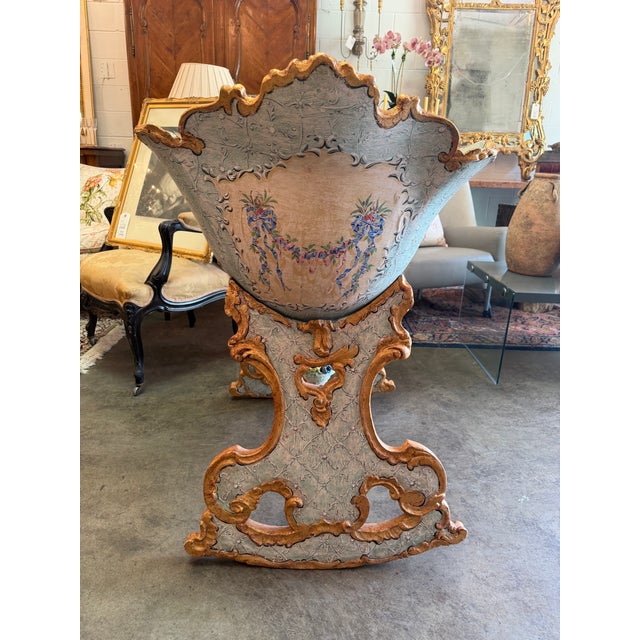 Late 18th Century Italian Baroque Bombe Rocking Cradle For Sale - Image 4 of 10