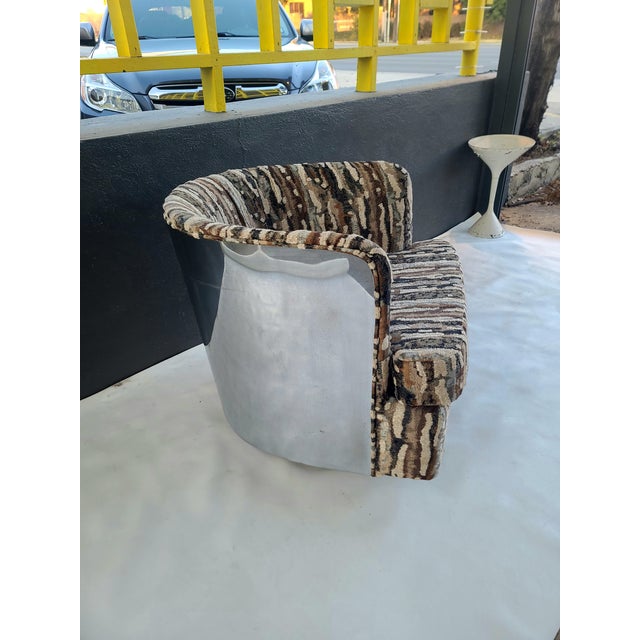 Chrome Milo Baughman Thayer Coggin Chrome Swivel Rocker For Sale - Image 8 of 15