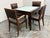 2010s Extendable Glass-Inset Dining Table + Four Chairs, Set of Five For Sale - Image 5 of 12