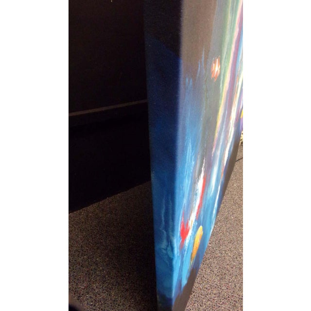 Impressionist Robert Katona "Midnight Reef" Original Acrylic Painting on Canvas For Sale - Image 3 of 8