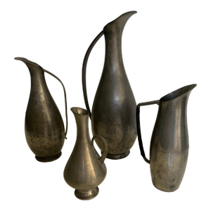 1940s Pewter Carafes- Set of 4