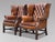 Antique Wing Back Chairs in Brown Leather, 1890, Set of 2 For Sale - Image 11 of 11