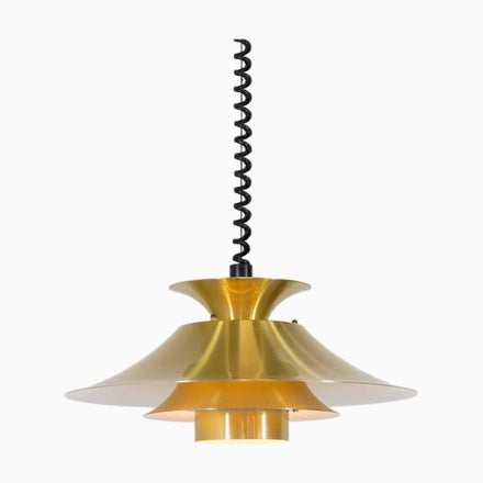 Brass Colored Pendant Light by Frandsen For Sale - Image 11 of 11