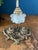 Antique Brass Desk Lamp With Frosted Glass For Sale - Image 11 of 18