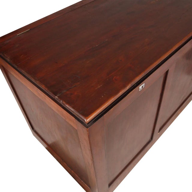 Large Mid-Century Pine Trunk, 1950s For Sale - Image 3 of 9
