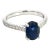 Natural Sapphire Diamond Ring 6.5 14k W Gold 2.35 TCW Certified For Sale