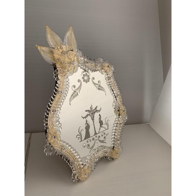 Transparent Photo Frame in Gold Murano Glass For Sale - Image 14 of 14