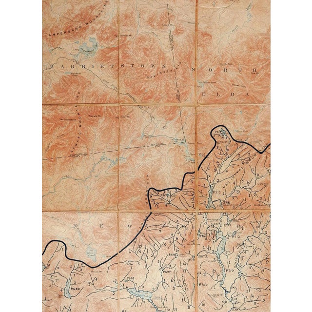 Santanoni New York 1903 Us Geological Survey Folding Map For Sale