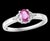 Pink Sapphire and Diamond 14 Karat White Gold Ring, Estate Size 6.5 For Sale - Image 17 of 18