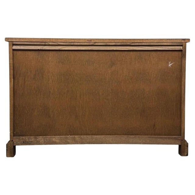 Antique Linenfold Panelled Cabinet in Oak, 1900s For Sale - Image 10 of 14