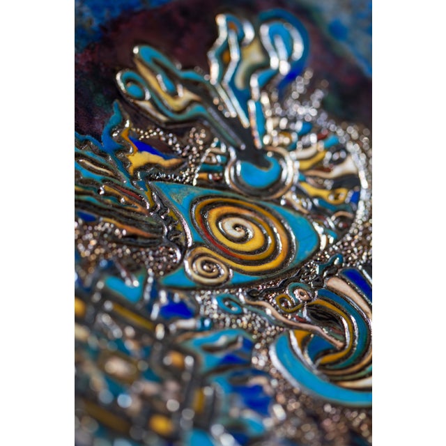 Raku Ceramic Centerpiece Plate Dance of the Jellyfish, Italy, 2024 For Sale - Image 4 of 8