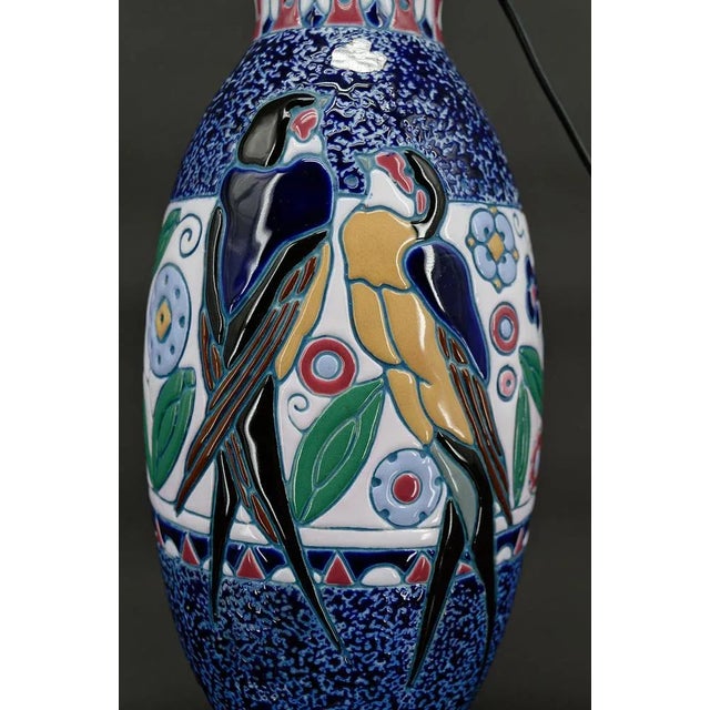 Art Deco Czechoslovakian Swallow Lamp, 1920 For Sale - Image 6 of 13
