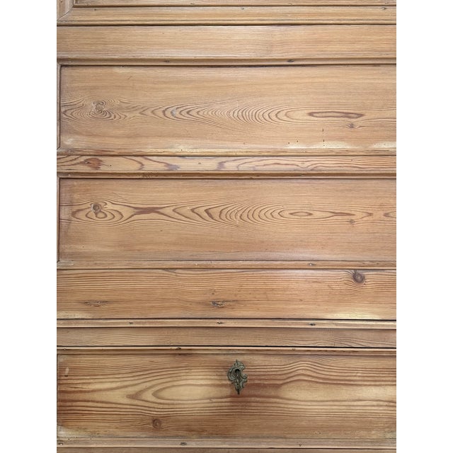 French Country Armoire in Stripped Pine, 19th Century For Sale - Image 5 of 18