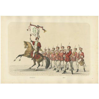 Heinrich Jenny, The Lance Bearer and Musicians: A Grand Swiss Procession in Bern, 1855, Print For Sale