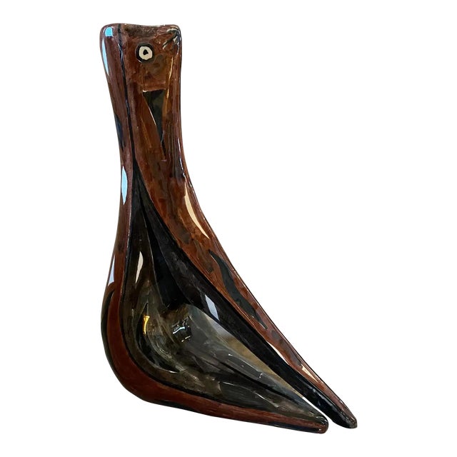 1970s Modernist Hand Painted Ceramic Sicilian Vase by Garofalo For Sale