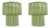Green Murano Glass Tube Wall Sconces, 1990s, Set of 2 For Sale