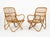 Mid-Century amazing pair of armchairs in rattan and bamboo bent in the style of Tito Agnoli. Made in Italy in the 1960s....